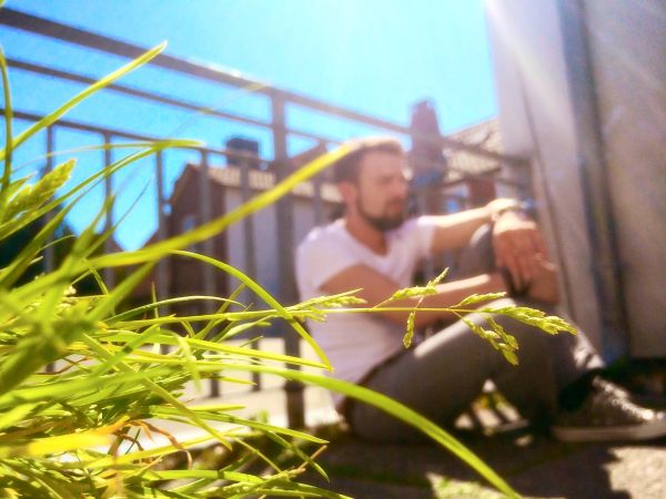 Christian Holmok auf der Dachterrasse
